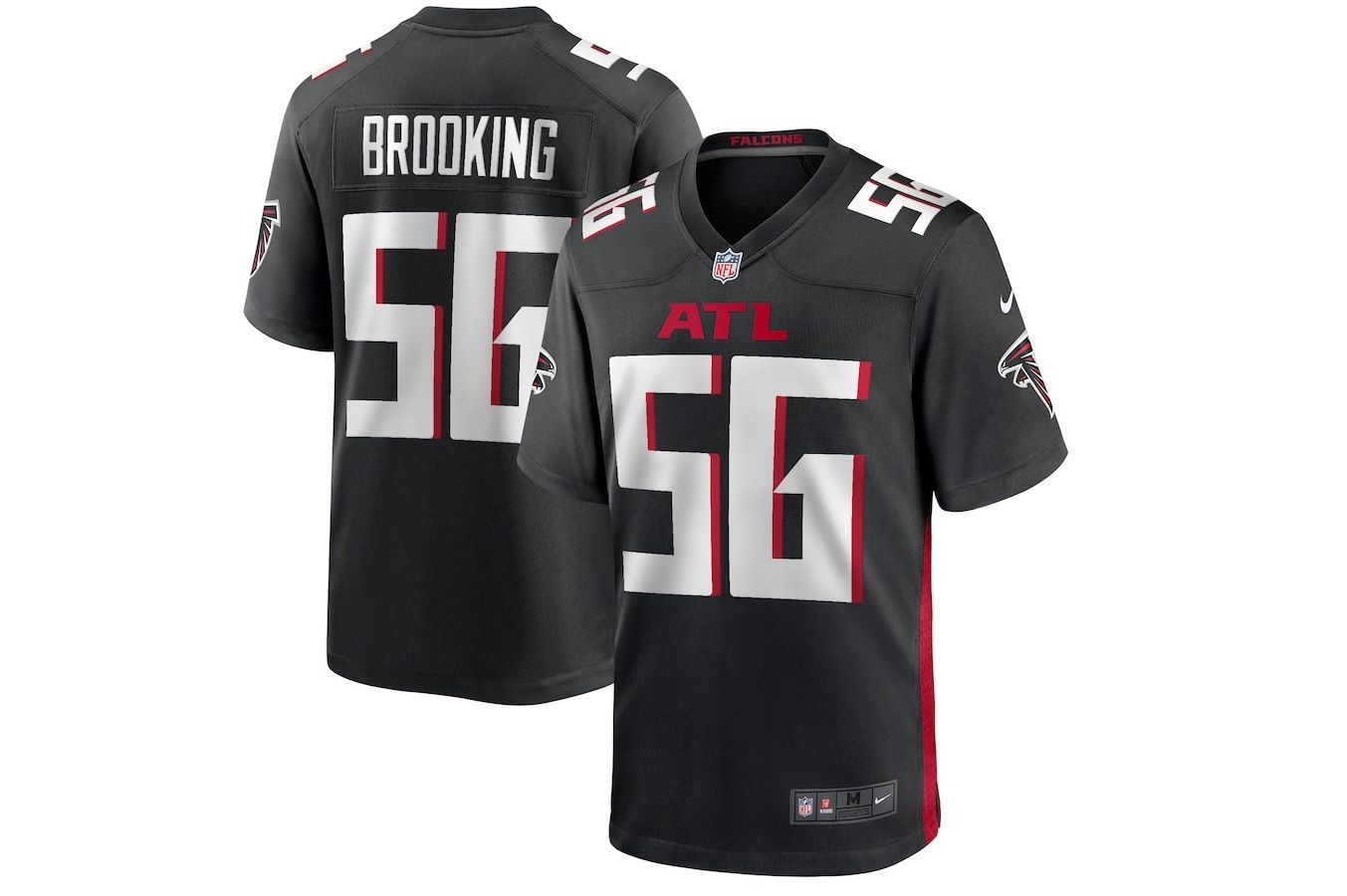Men Atlanta Falcons #56 Keith Brooking Nike Black Game Retired Player NFL Jersey->atlanta falcons->NFL Jersey